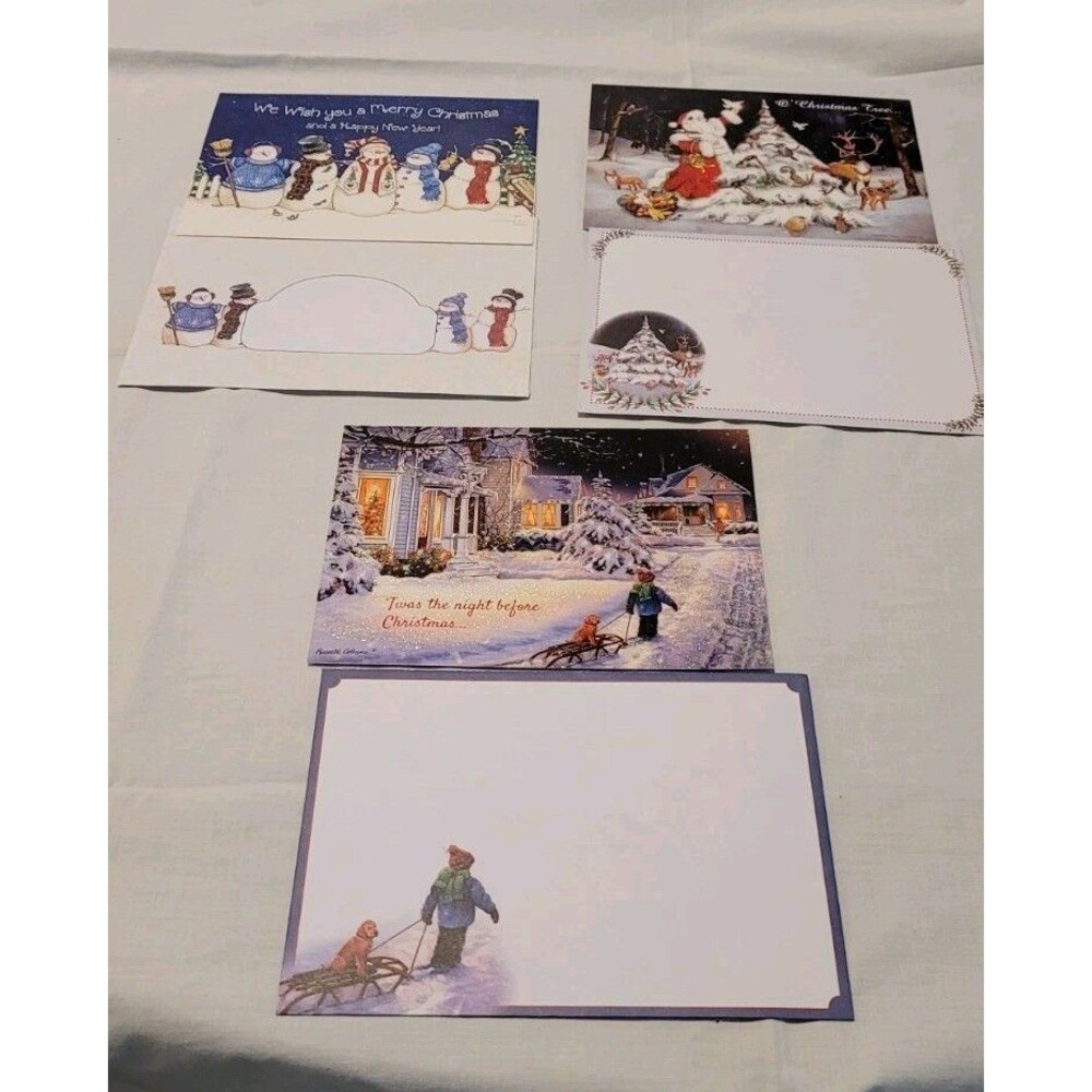 TRUE MEANING OF CHRISTMAS Lot of 3 Christmas Greeting Cards Assorted Holiday